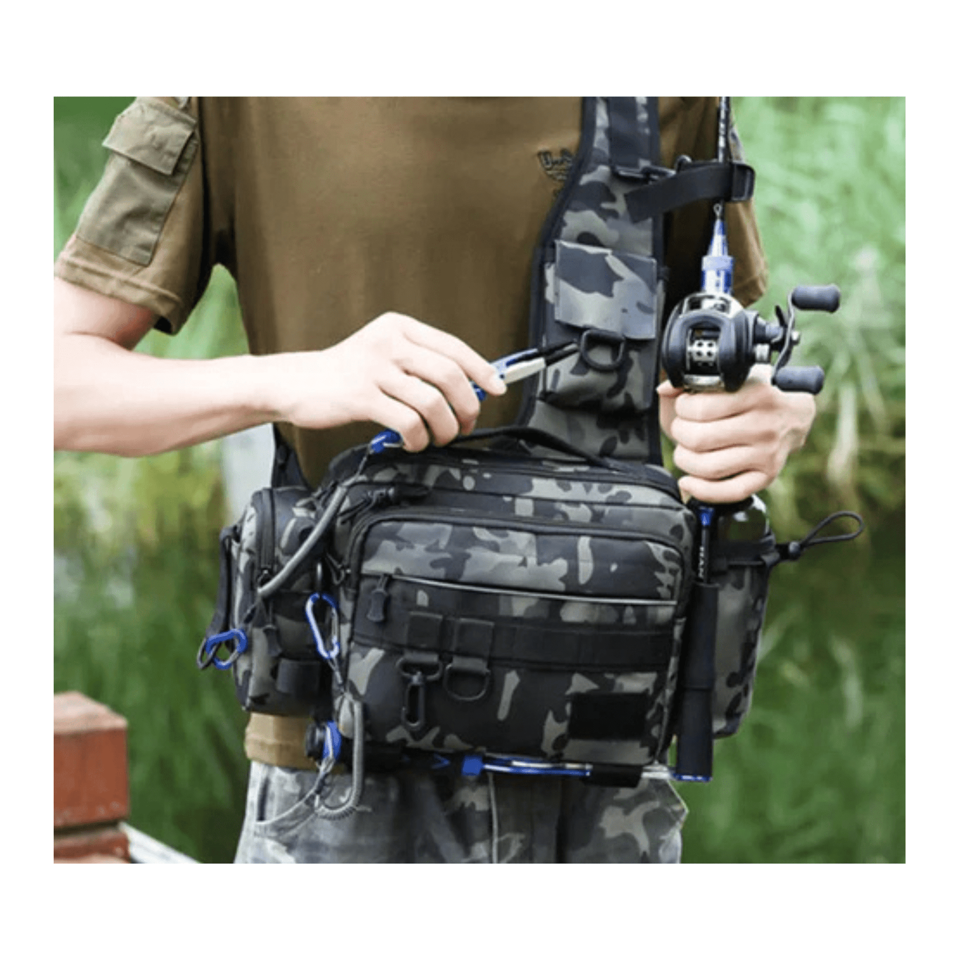 CarryQuest® - Multifunctionele Hengeltas - Gemakkelijke Toegang - Vissen - Accessoire - Groen