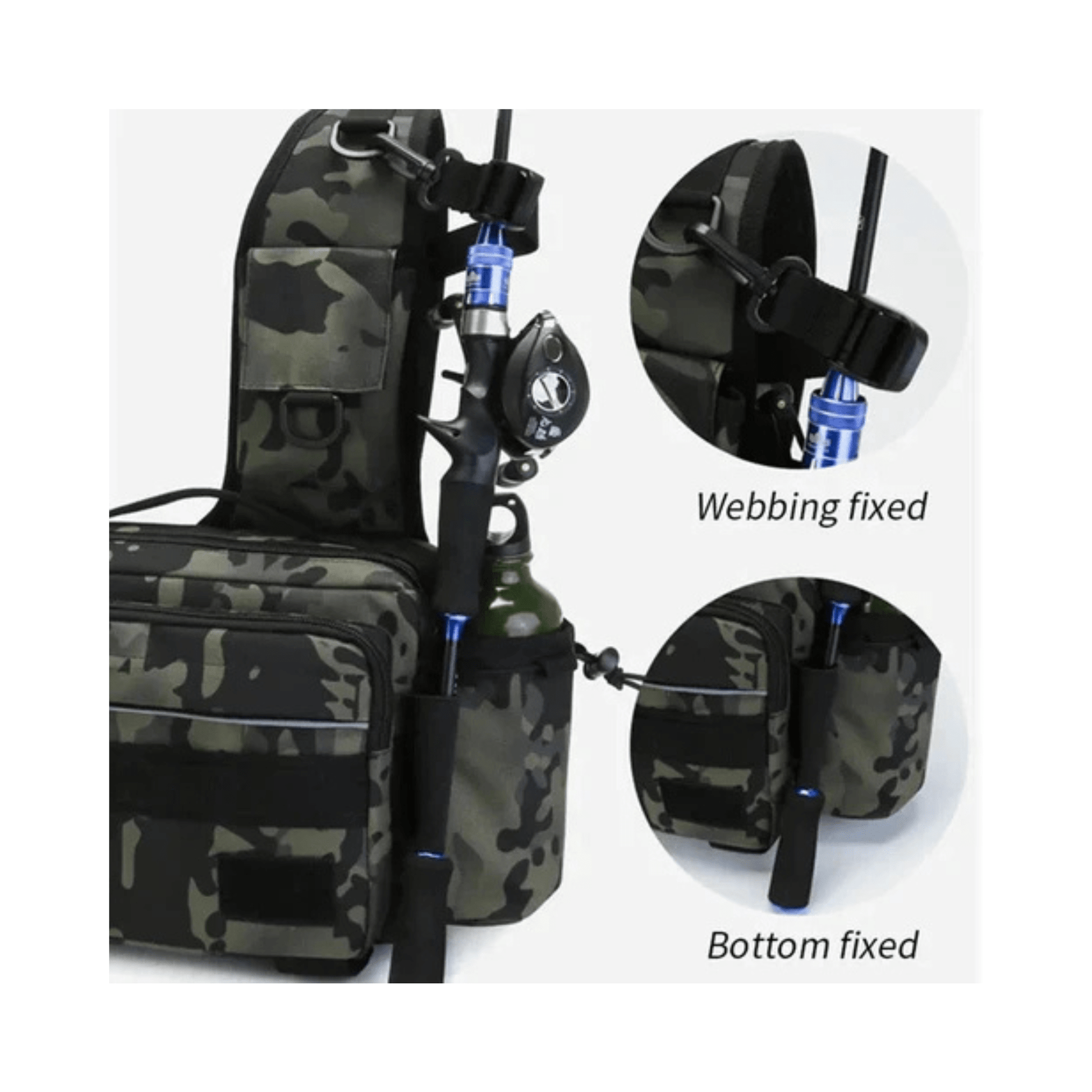 CarryQuest® - Multifunctionele Hengeltas - Gemakkelijke Toegang - Vissen - Accessoire - Groen