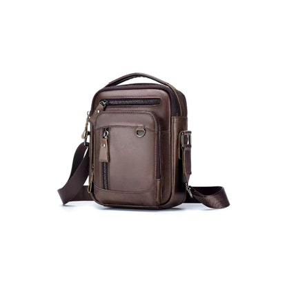 CarryQuest® Multifunctionele Kleine Reistas - Echt Leer - Compact en Stijlvol - Bruin