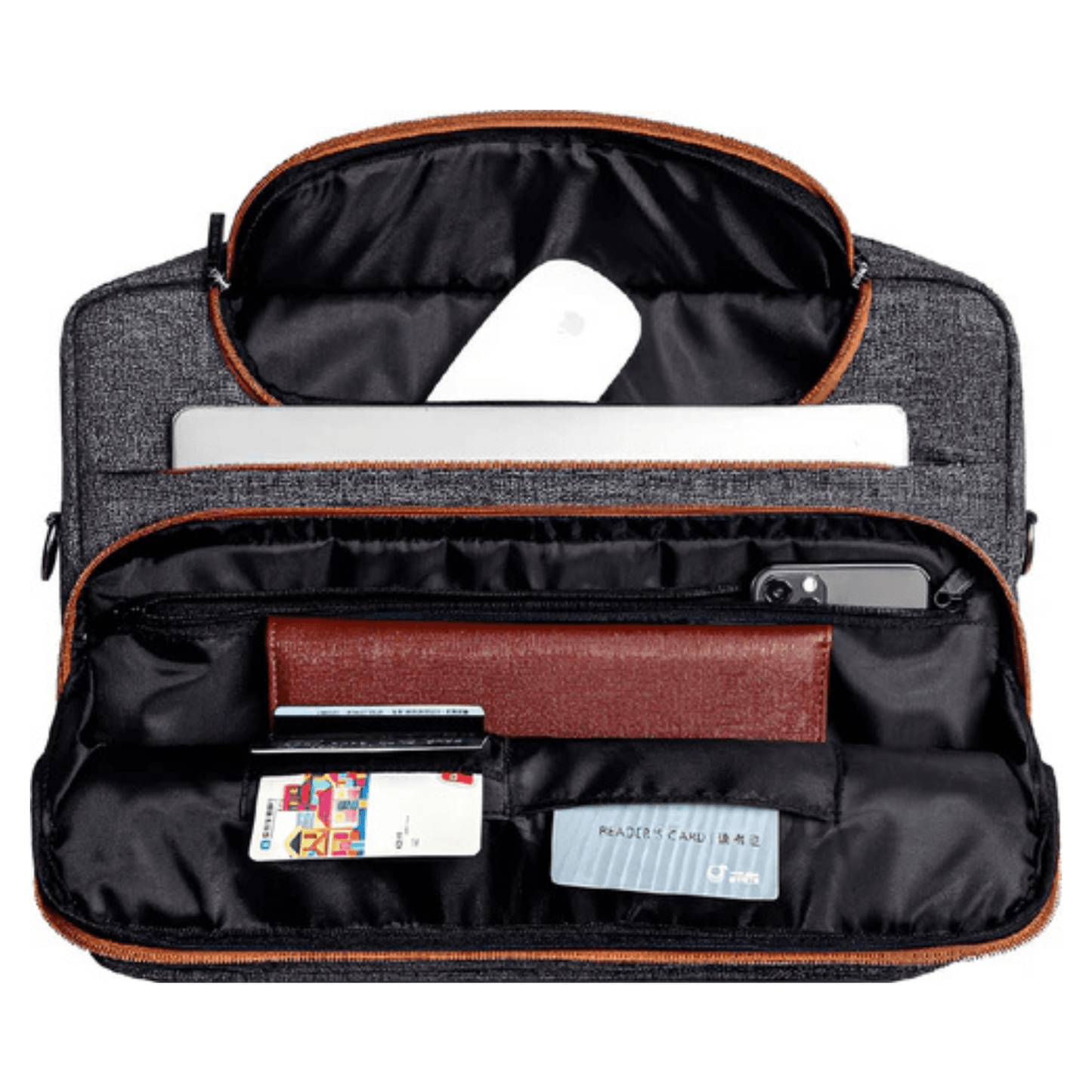 CarryQuest® - Multifunctionele Laptoptas met Handvat - Voor Laptops tot 17 inch - Grijs