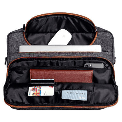 CarryQuest® - Multifunctionele Laptoptas met Handvat - Voor Laptops tot 17 inch - Grijs