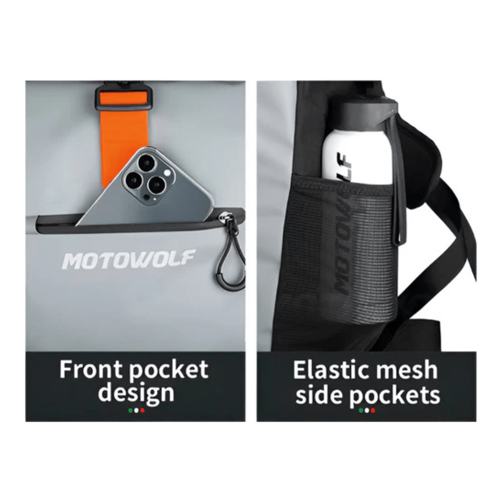 CarryQuest® - Multifunctionele Waterdichte Motorfiets Rugzak - 20L Capaciteit - Moto Tas - Zwart