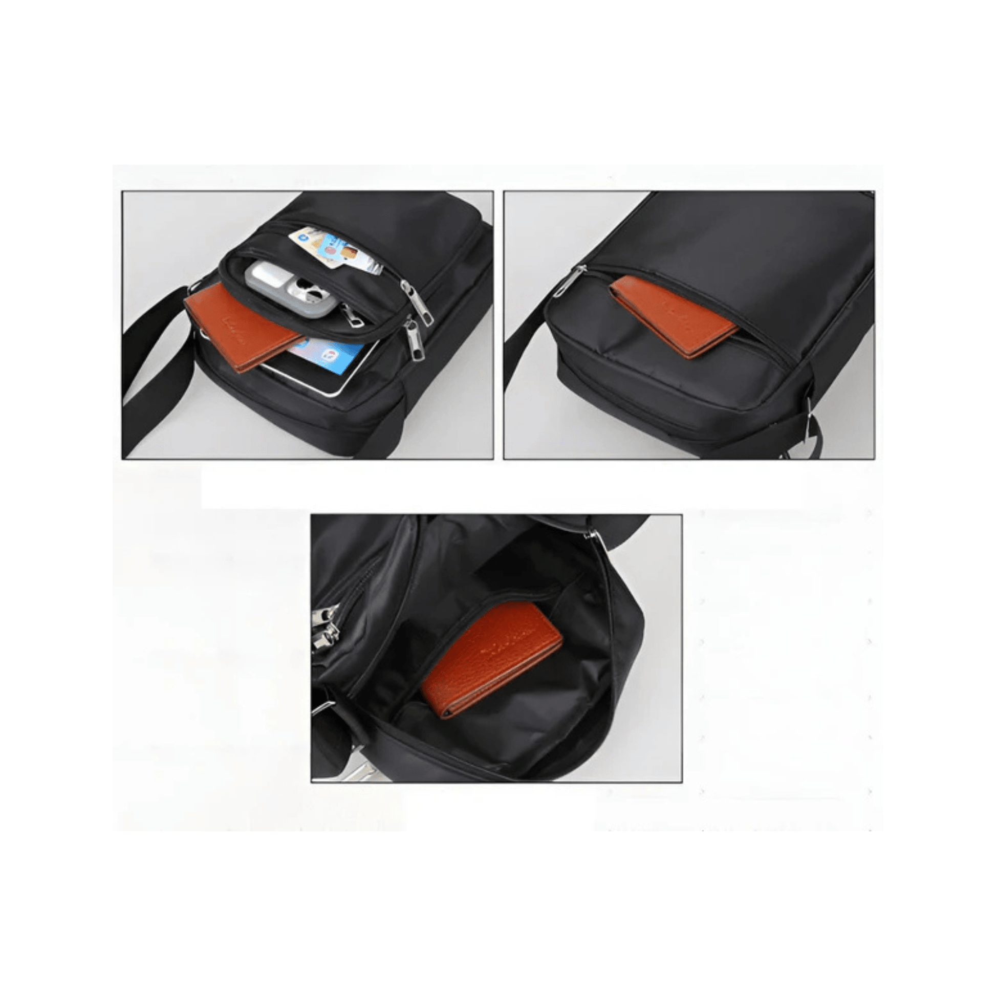 CarryQuest® - Nylon Schoudertas Messenger Bag - Rits Handtas - Mannen - Groen