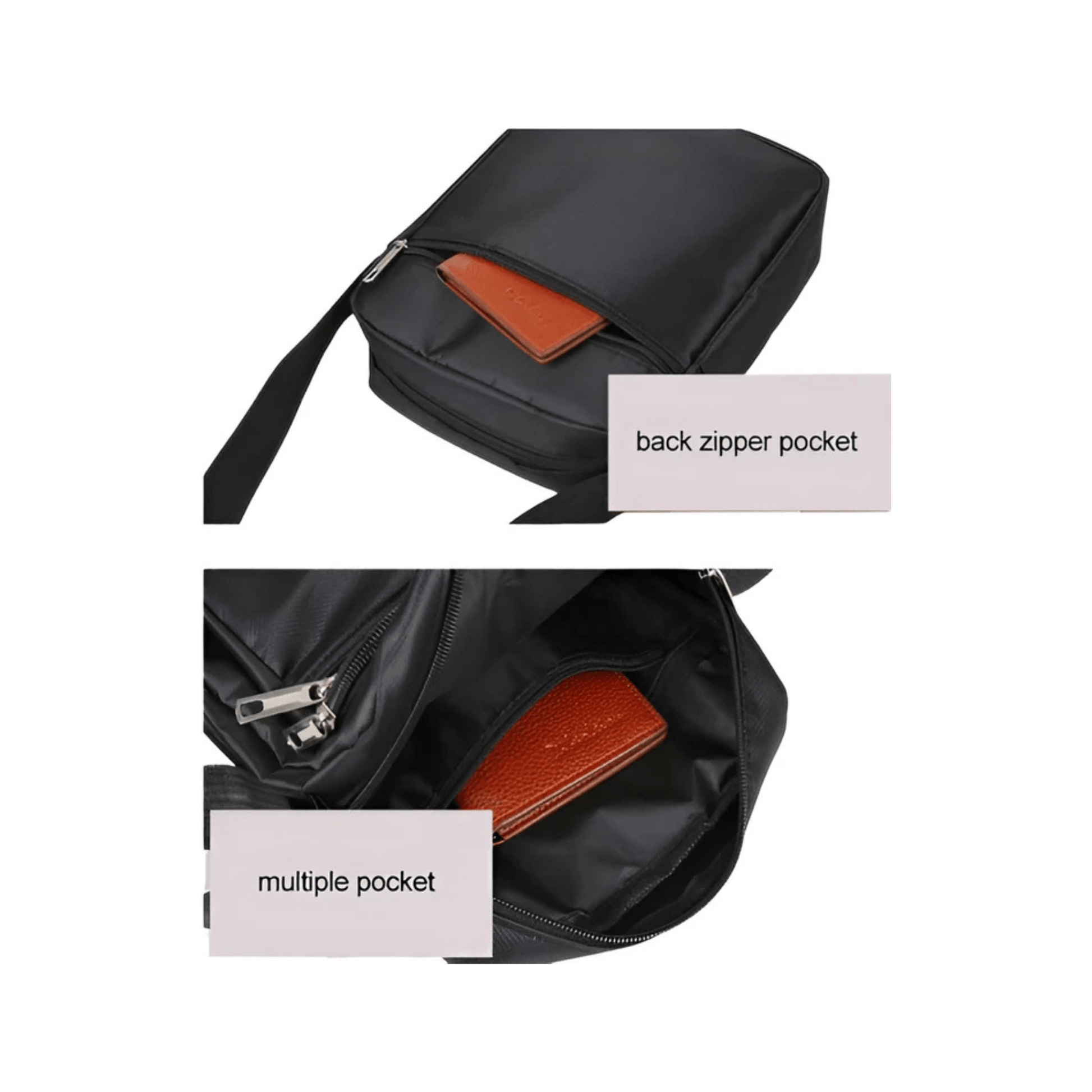 CarryQuest® - Nylon Schoudertas Messenger Bag - Rits Handtas - Mannen - Groen