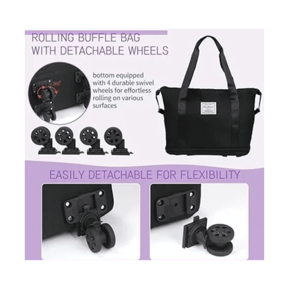 CarryQuest® - Opvouwbare Reistassen - Oxford - Waterbestendig - Duurzaam - Ritssluiting - Casual Stijl - Zwart