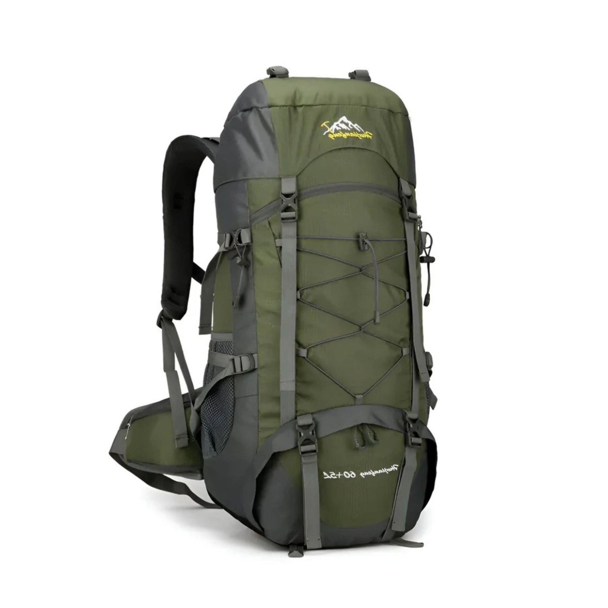 CarryQuest® - Outdoor Bergbeklimming Rugzak 65L - Afneembare Schouderriem + Schoenentas - Wandeltassen - Groen