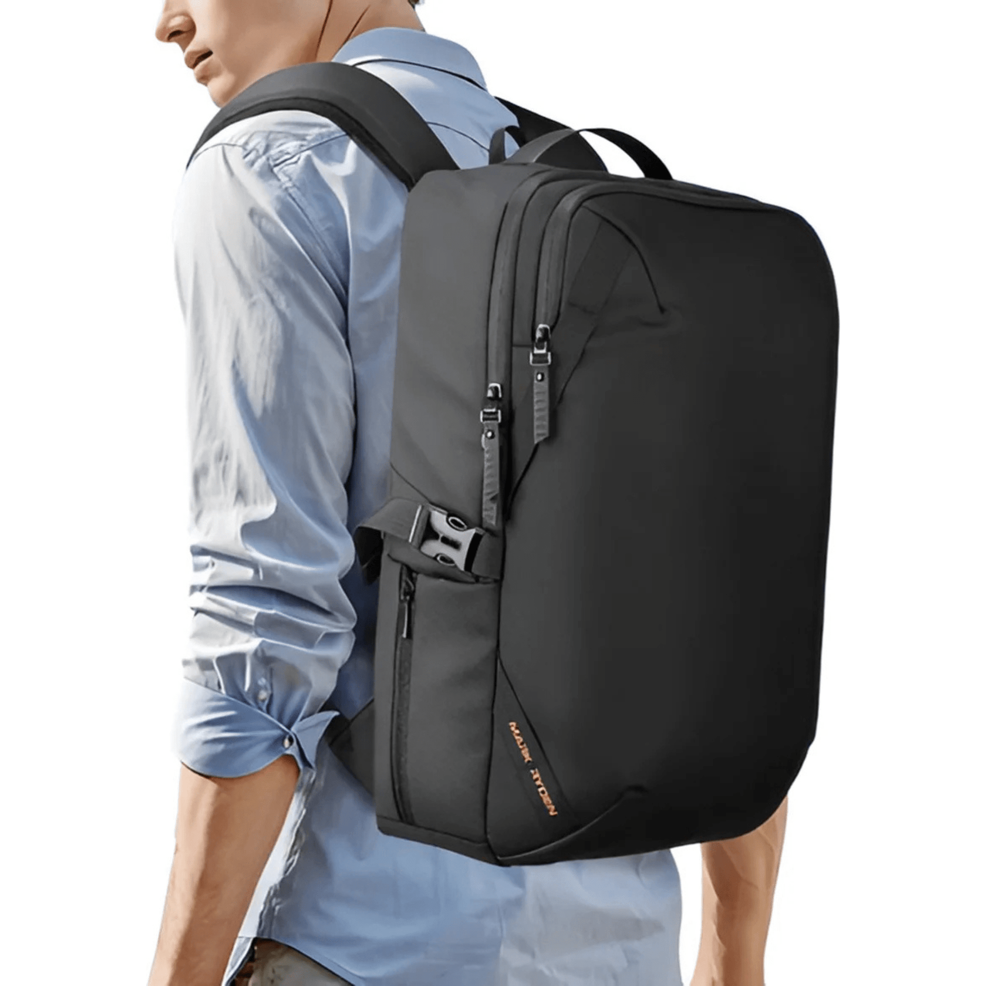 CarryQuest® - Oxford Reis Heren Laptop Rugzak - Waterdicht - Comfortabel & Stijlvol - Zwart