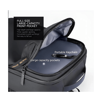 CarryQuest® - Oxford Reis Heren Laptop Rugzak - Waterdicht - Comfortabel & Stijlvol - Zwart
