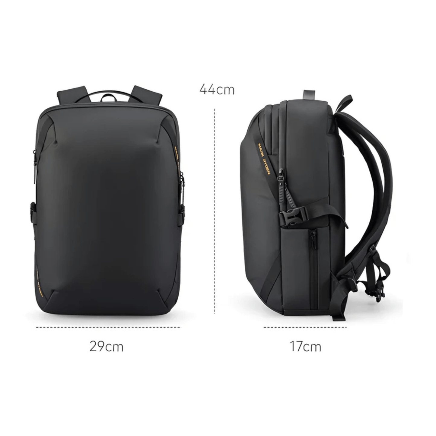 CarryQuest® - Oxford Reis Heren Laptop Rugzak - Waterdicht - Comfortabel & Stijlvol - Zwart