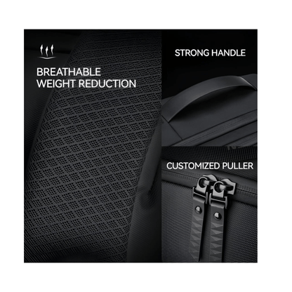 CarryQuest® - Oxford Reis Heren Laptop Rugzak - Waterdicht - Comfortabel & Stijlvol - Zwart