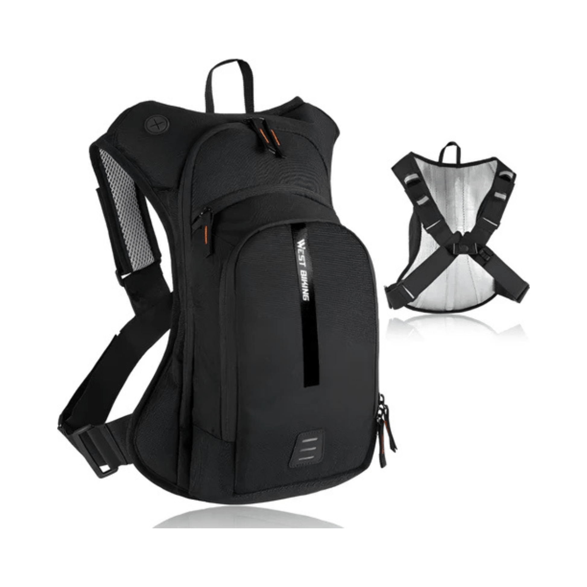 CarryQuest® - Professionele Sport Rugzak 20L + 2L Water Bag - Waterzak Compatibel - Wandelrugzak - Zwart