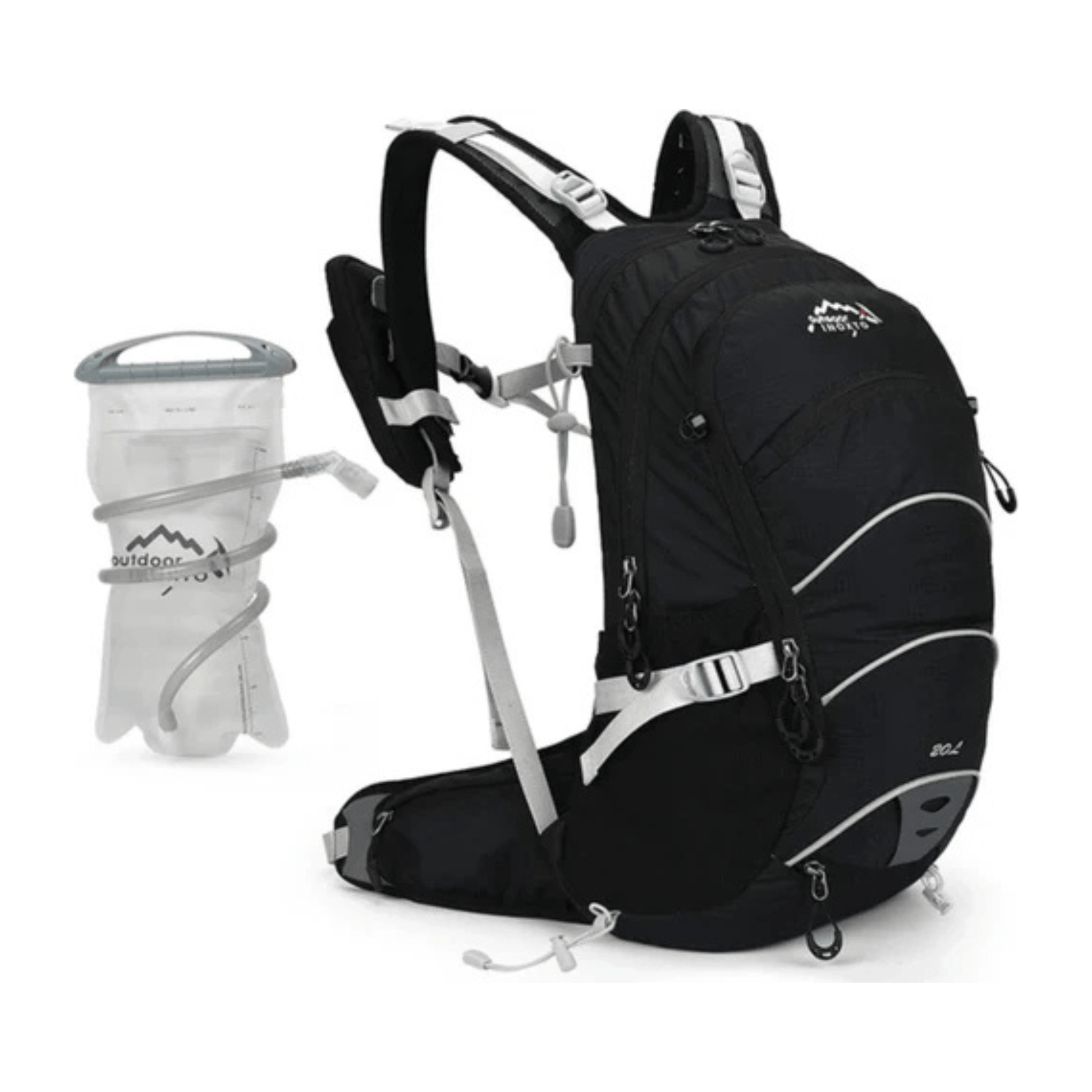 CarryQuest® - Rugzak 20L - Waterdicht - Intern - polyester materiaal - Zwart