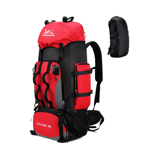 CarryQuest® - Rugzak - Voor - voor Outdoor - 90L - Rood