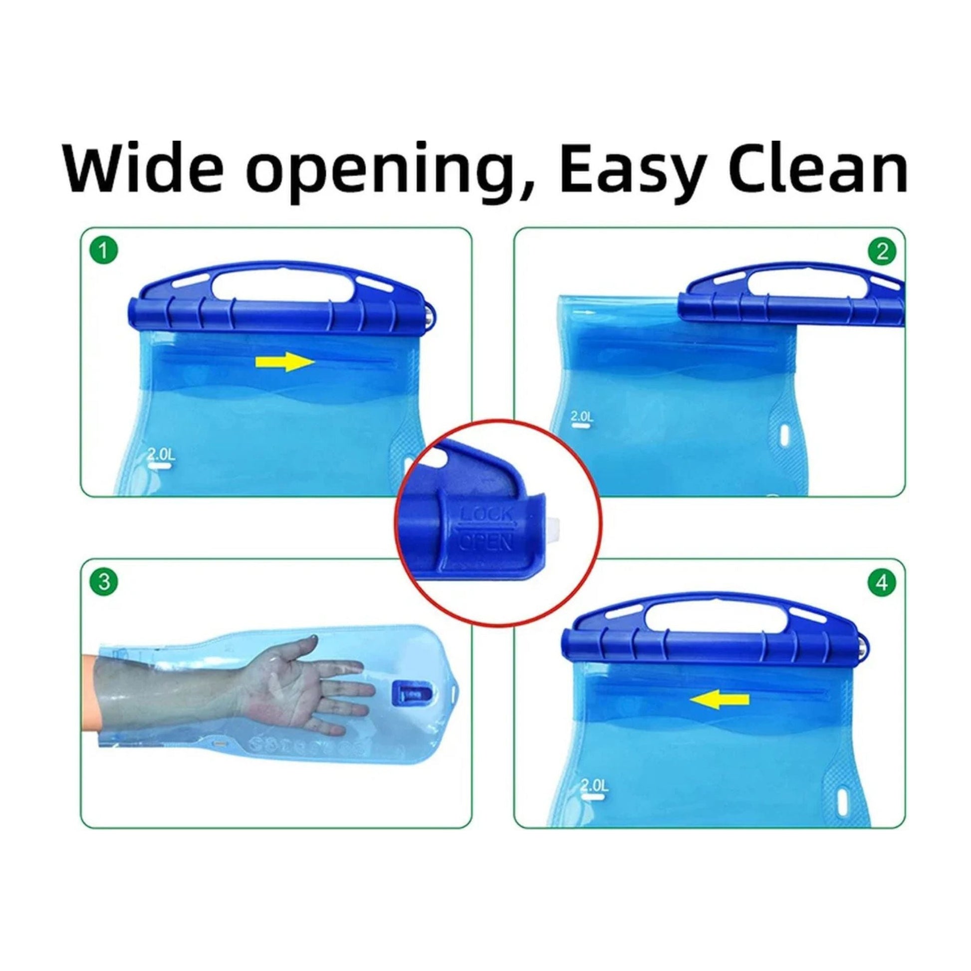 CarryQuest® - Rugzak - Waterzak - Wandel rugzak - Regenhoes - 35L - 2L - Waterzak Wandelen - Zwart