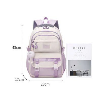 CarryQuest® - Schooltas Meisjes Jongens 7 - 12 Jaar - Duurzaam Nylon - Zwart