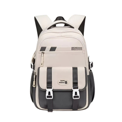 CarryQuest® - Schooltas - Oxford Stof - 14 Inch Laptop - Winddicht - Grijs