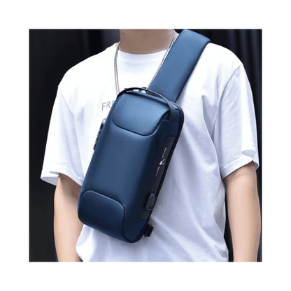 CarryQuest® - Schoudertas Heren - Stijlvolle en praktische - Blauw