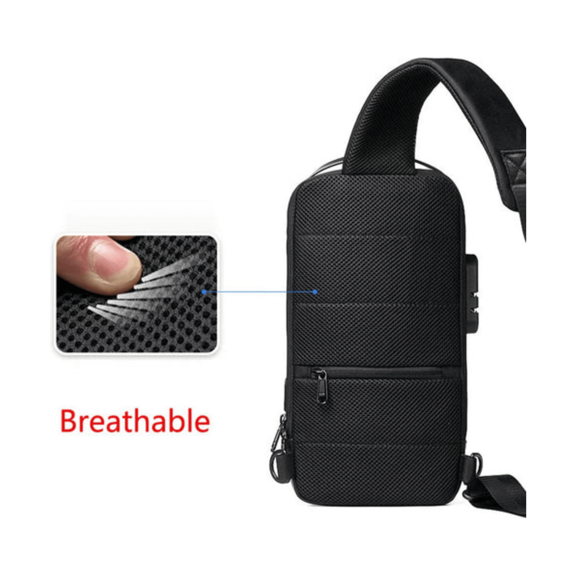 CarryQuest® - Schoudertas Heren - Stijlvolle en praktische - Zwart