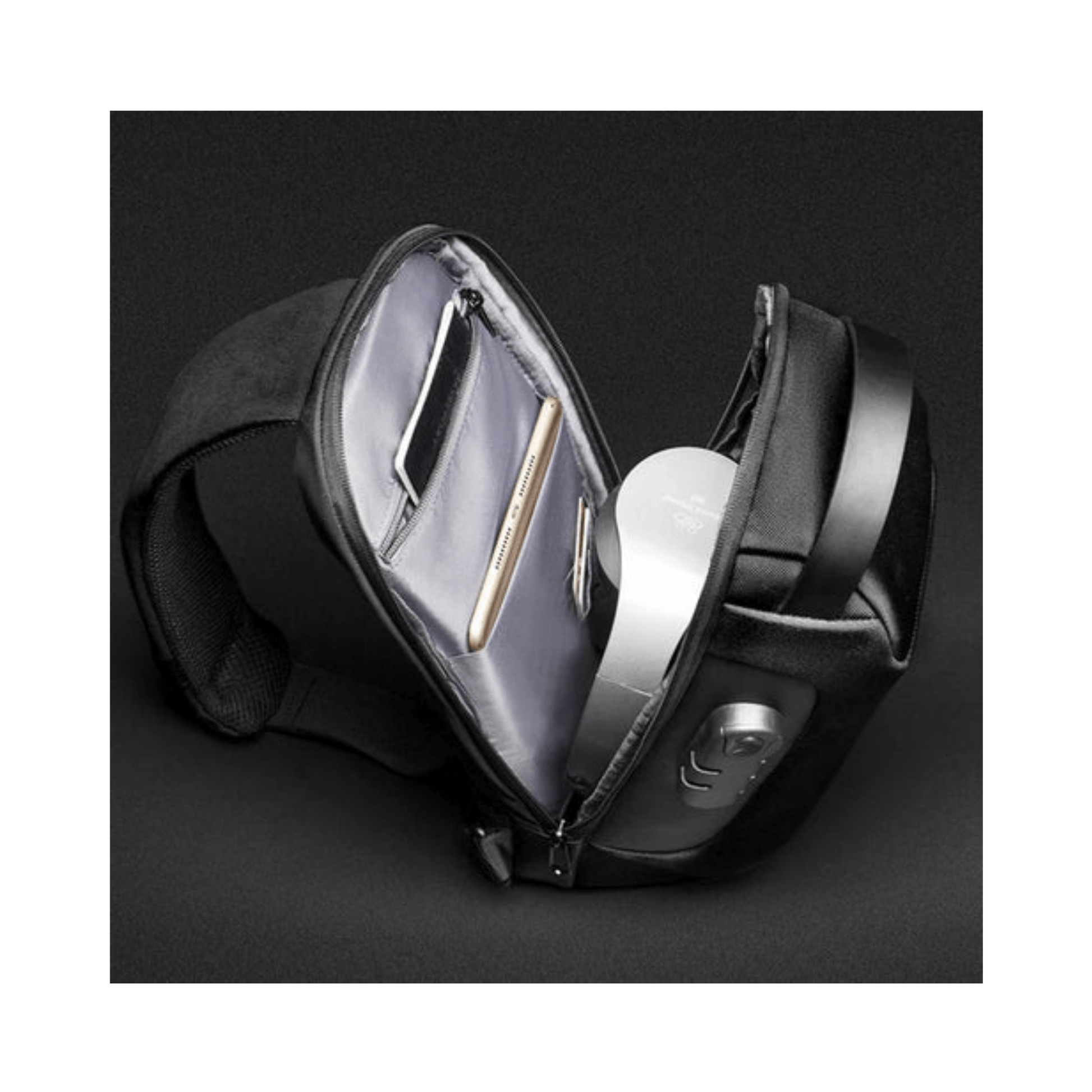 CarryQuest® - Schoudertas Heren - Stijlvolle en praktische - Zwart