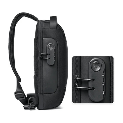 CarryQuest® - Schoudertas Heren - Stijlvolle en praktische - Zwart