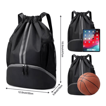 CarryQuest® - Sport Rugzak - Fitness Reizen - Waterdicht - 20L Capaciteit - Zwart