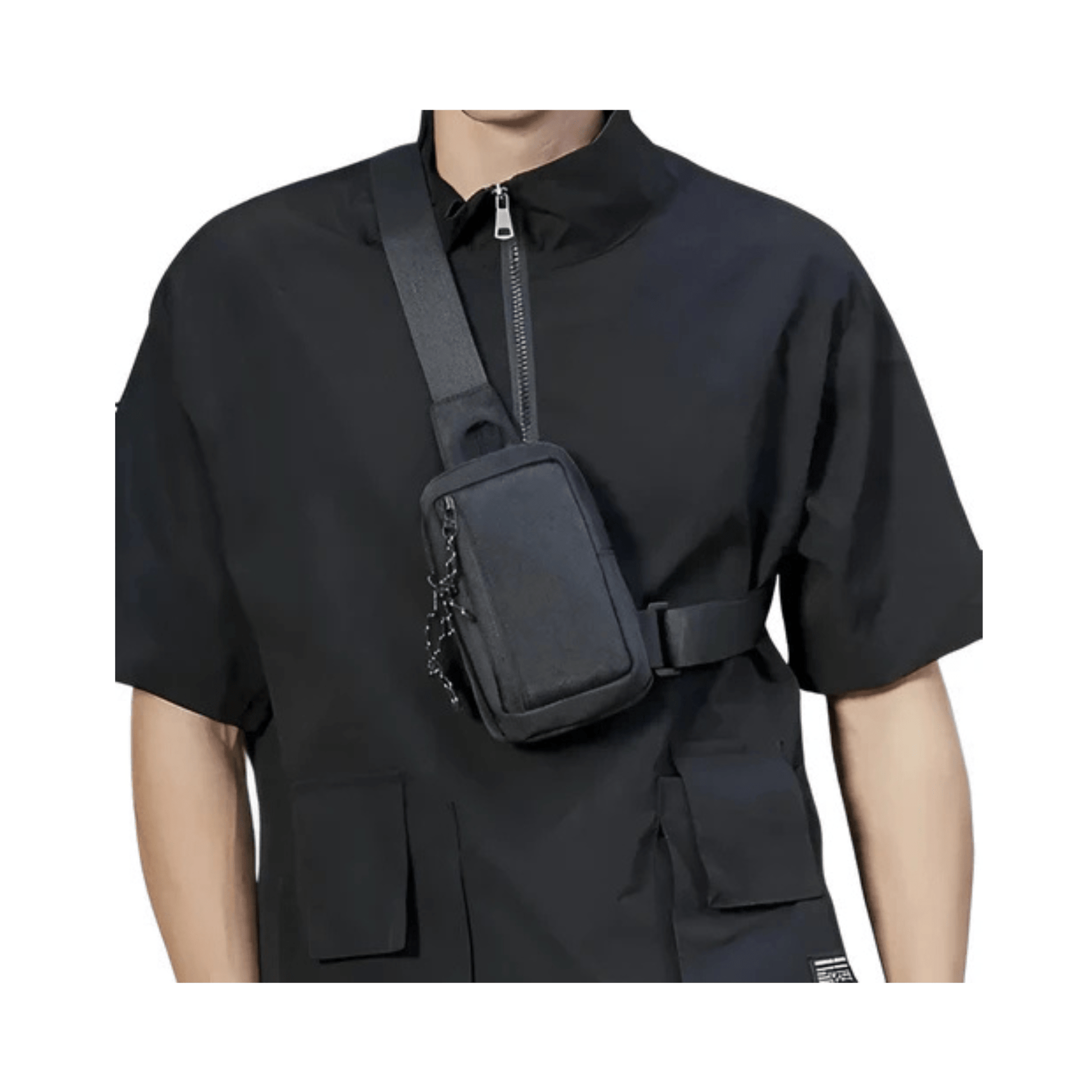 CarryQuest® - Sporttas Mannen Vrouwen - Kruis Schouder Eenvoudige Tas - Zwart