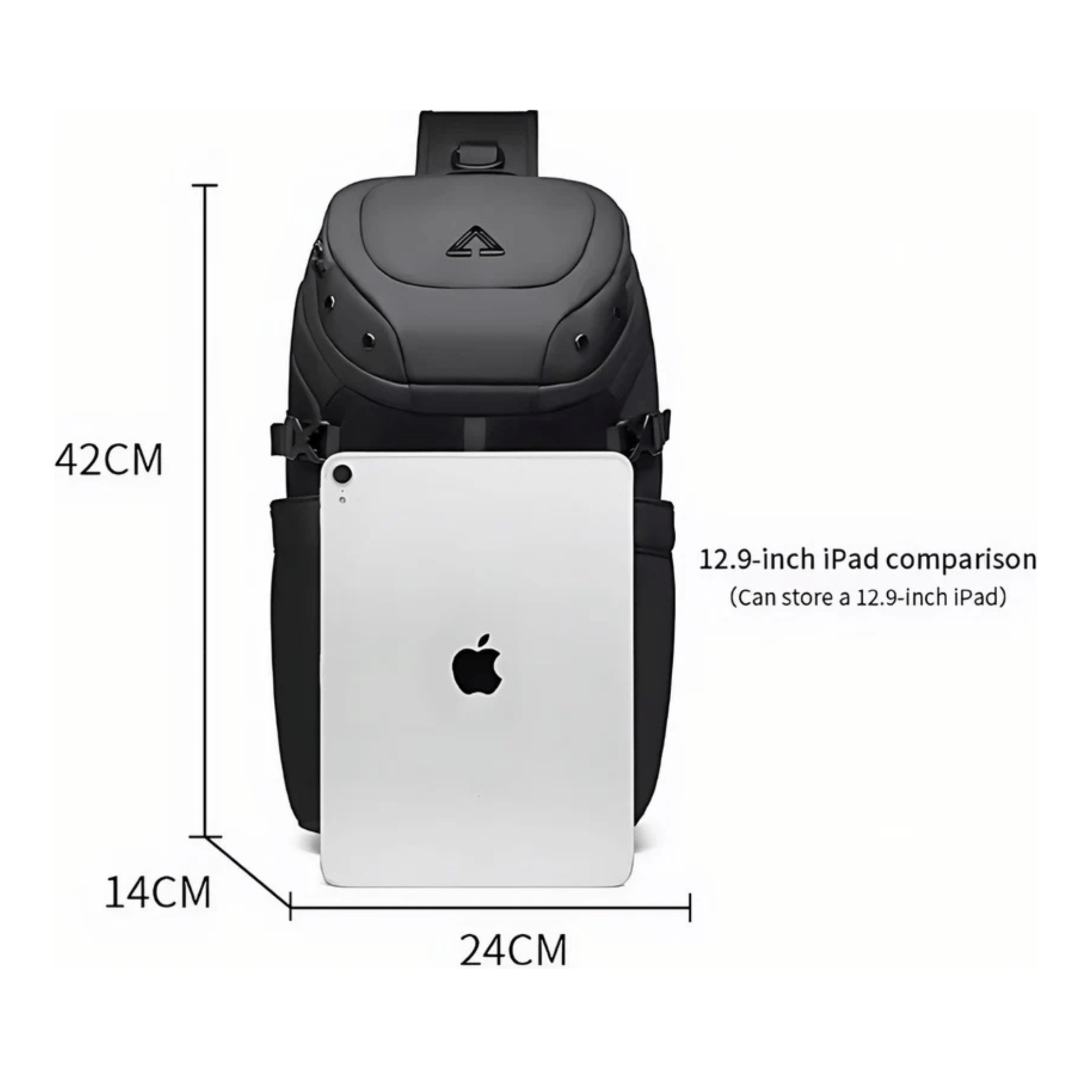 CarryQuest® - Stijlvolle Reisrugzak met Externe USB - PU - leer - Unisex - Casual Design - Zwart
