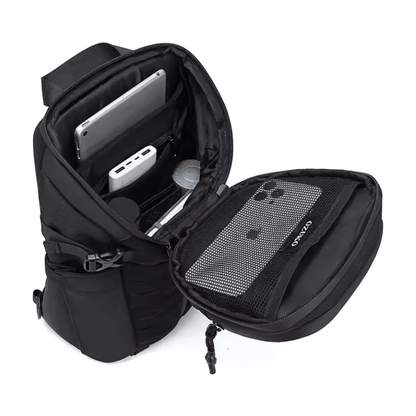 CarryQuest® - Stijlvolle Reisrugzak met Externe USB - PU - leer - Unisex - Casual Design - Zwart