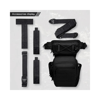 CarryQuest® - Tactische Beentas - Duurzaam Nylon - Verstelbare Gereedschapsriem - Outdoorliefhebbers - Zwart