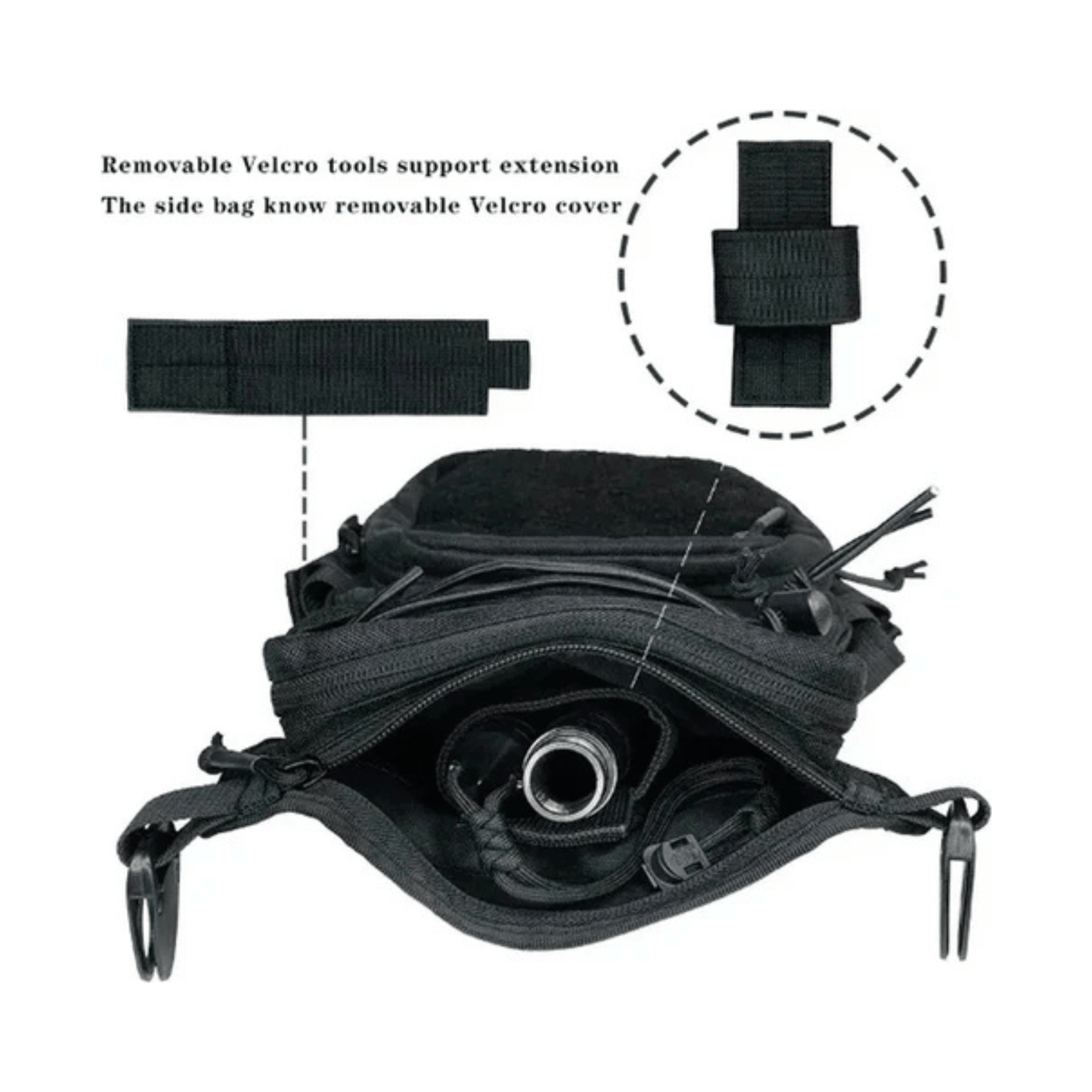 CarryQuest® - Tactische Beentas - Duurzaam Nylon - Verstelbare Gereedschapsriem - Outdoorliefhebbers - Zwart