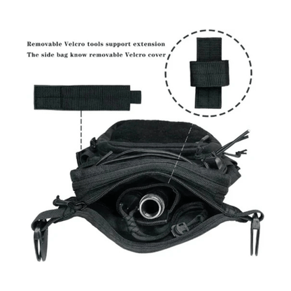CarryQuest® - Tactische Beentas - Duurzaam Nylon - Verstelbare Gereedschapsriem - Outdoorliefhebbers - Zwart