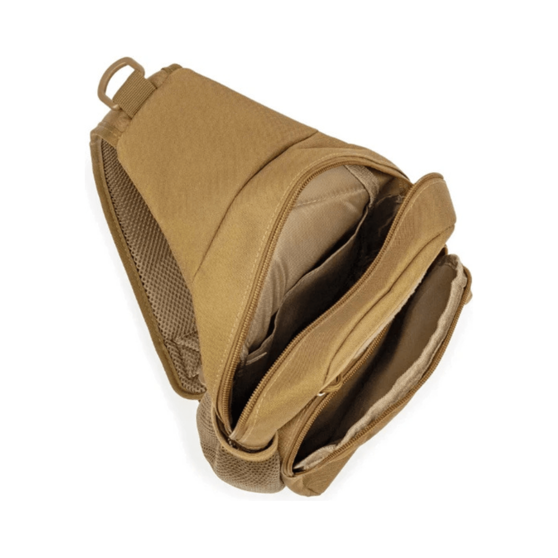 CarryQuest® - Tactische Rugzakschoudertas - Militaire 600D Oxford - stof - Ruim hoofdcompartiment - Verstelbare borst - en heupgordelsluiting - Khaki