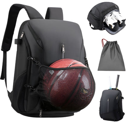 CarryQuest® - Tennisrugzak - Voetbalrugzak - Basketbalrugzak - Zwart