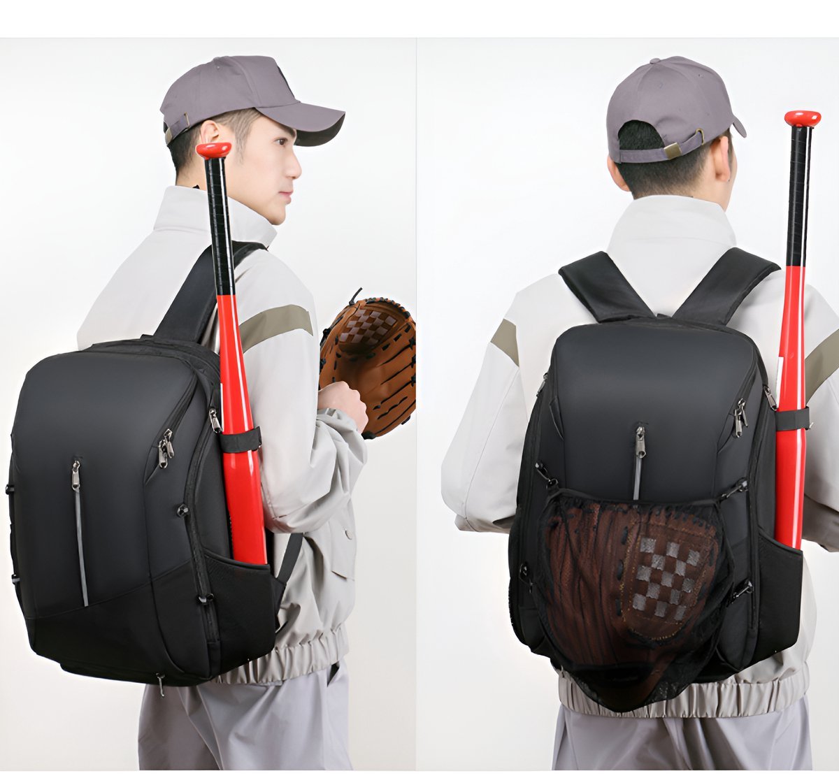 CarryQuest® - Tennisrugzak - Voetbalrugzak - Basketbalrugzak - Zwart