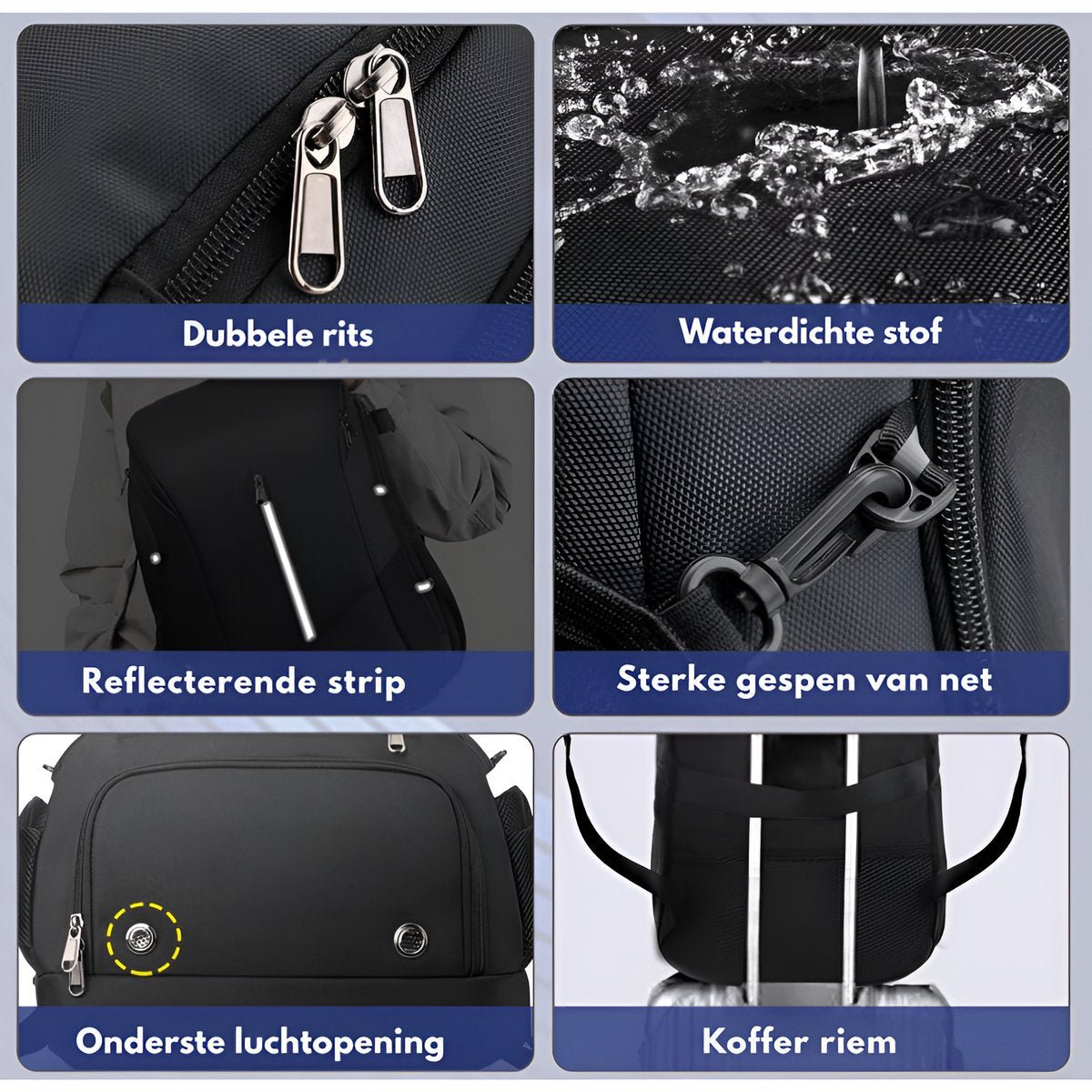 CarryQuest® - Tennisrugzak - Voetbalrugzak - Basketbalrugzak - Zwart