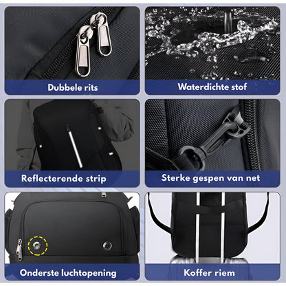 CarryQuest® - Tennisrugzak - Voetbalrugzak - Basketbalrugzak - Zwart