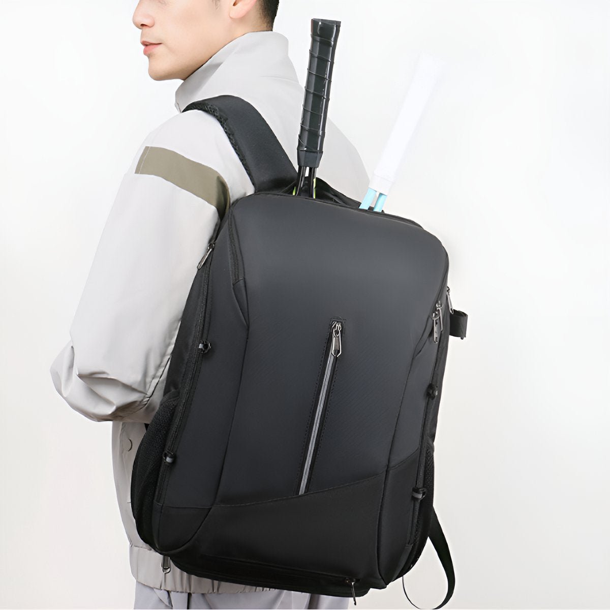CarryQuest® - Tennisrugzak - Voetbalrugzak - Basketbalrugzak - Zwart