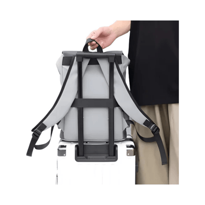 CarryQuest® - USB Oplaadbare Stadsrugzak - Waterdicht Capaciteit 20 - 35 liter - Zwart/Grijs