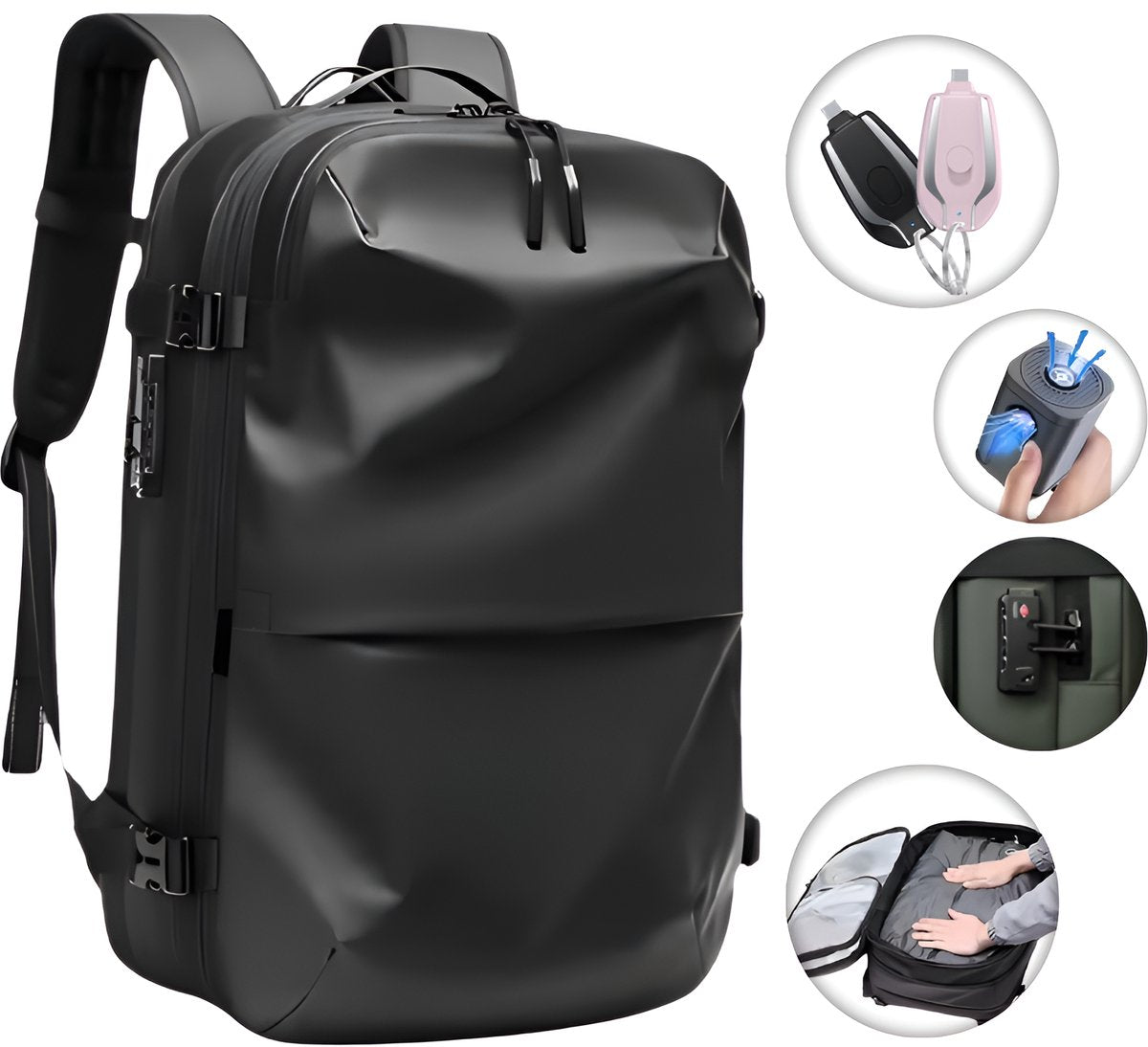 CarryQuest® - Vacuum Rugzak Pro1 - Zwart