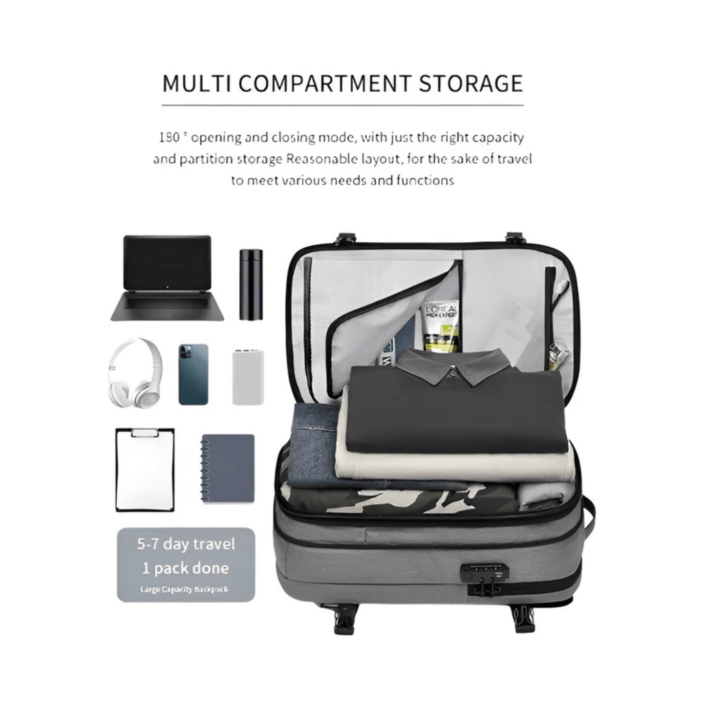 CarryQuest® - Vacuum Rugzak Pro2 - Inclusief Pomp - Zwart
