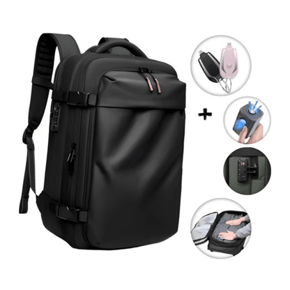 CarryQuest® - Vacuum Rugzak Pro2 - Inclusief Pomp - Zwart