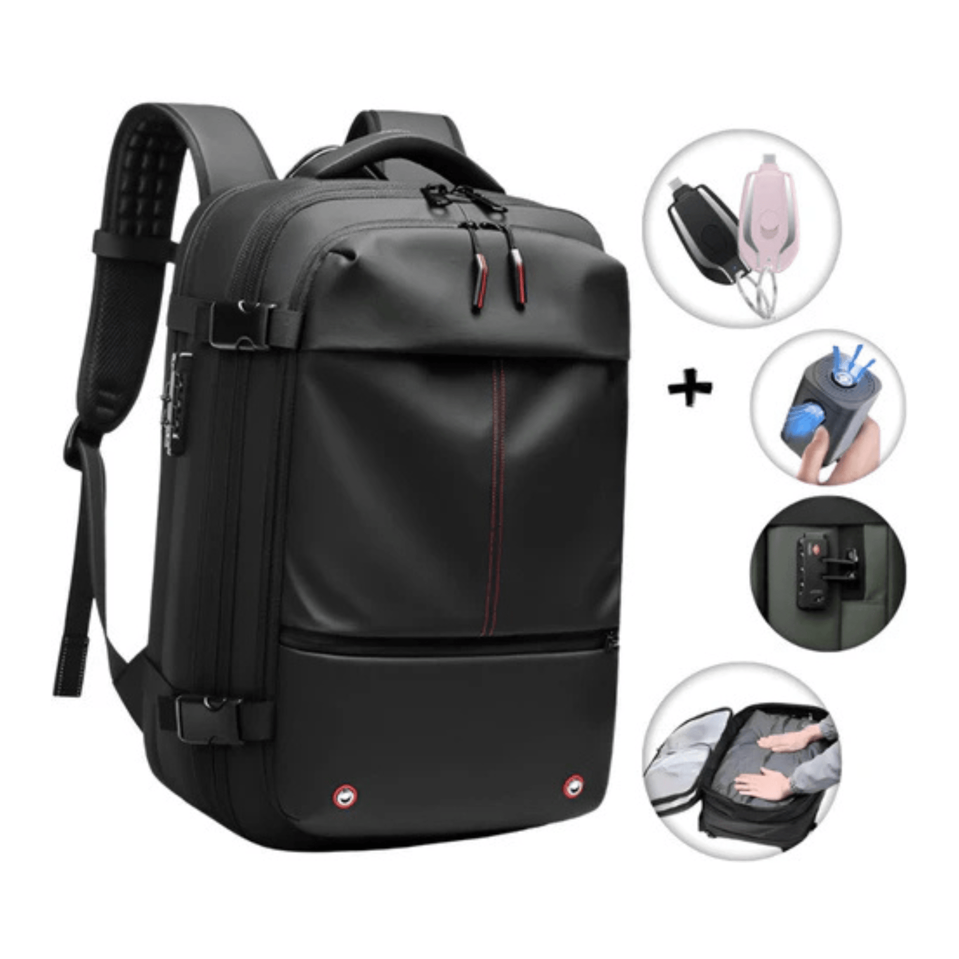 CarryQuest® - Vacuum Rugzak Zen - Incl. Pomp - Zwart