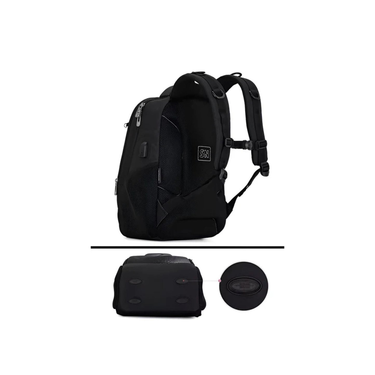 CarryQuest® - Voetbalrugzak - USB Oplaadpoort - Waterbestendig - Zwart