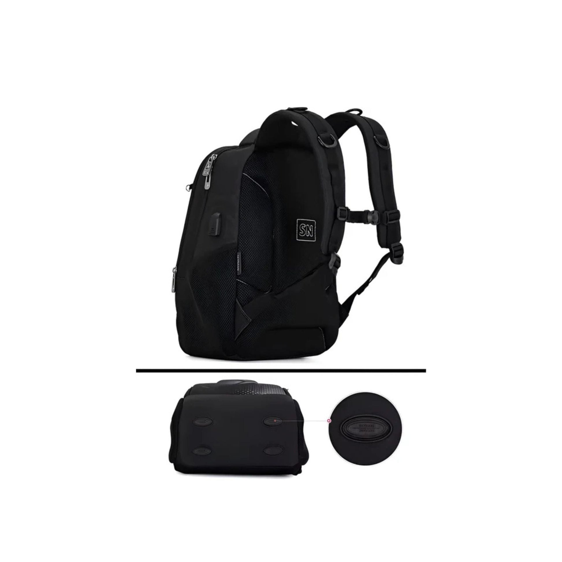CarryQuest® - Voetbalrugzak - USB Oplaadpoort - Waterbestendig - Zwart