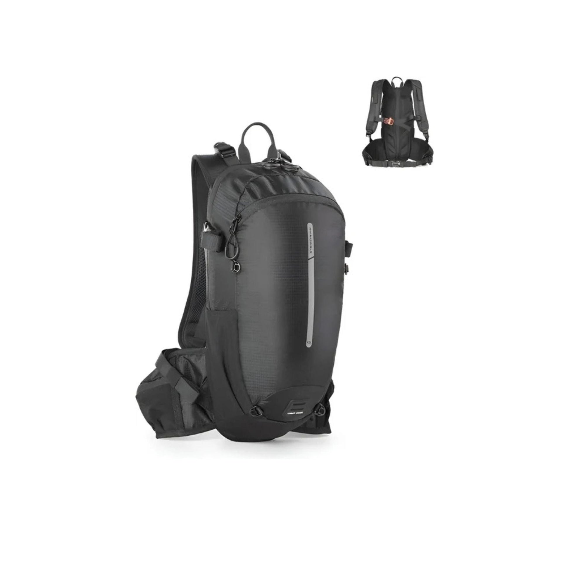 CarryQuest® - Wandel Rugzak 12L - Waterdicht - Backpack Fietsen - Waterzak - Zwart