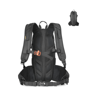 CarryQuest® - Wandel Rugzak 12L - Waterdicht - Backpack Fietsen - Waterzak - Zwart