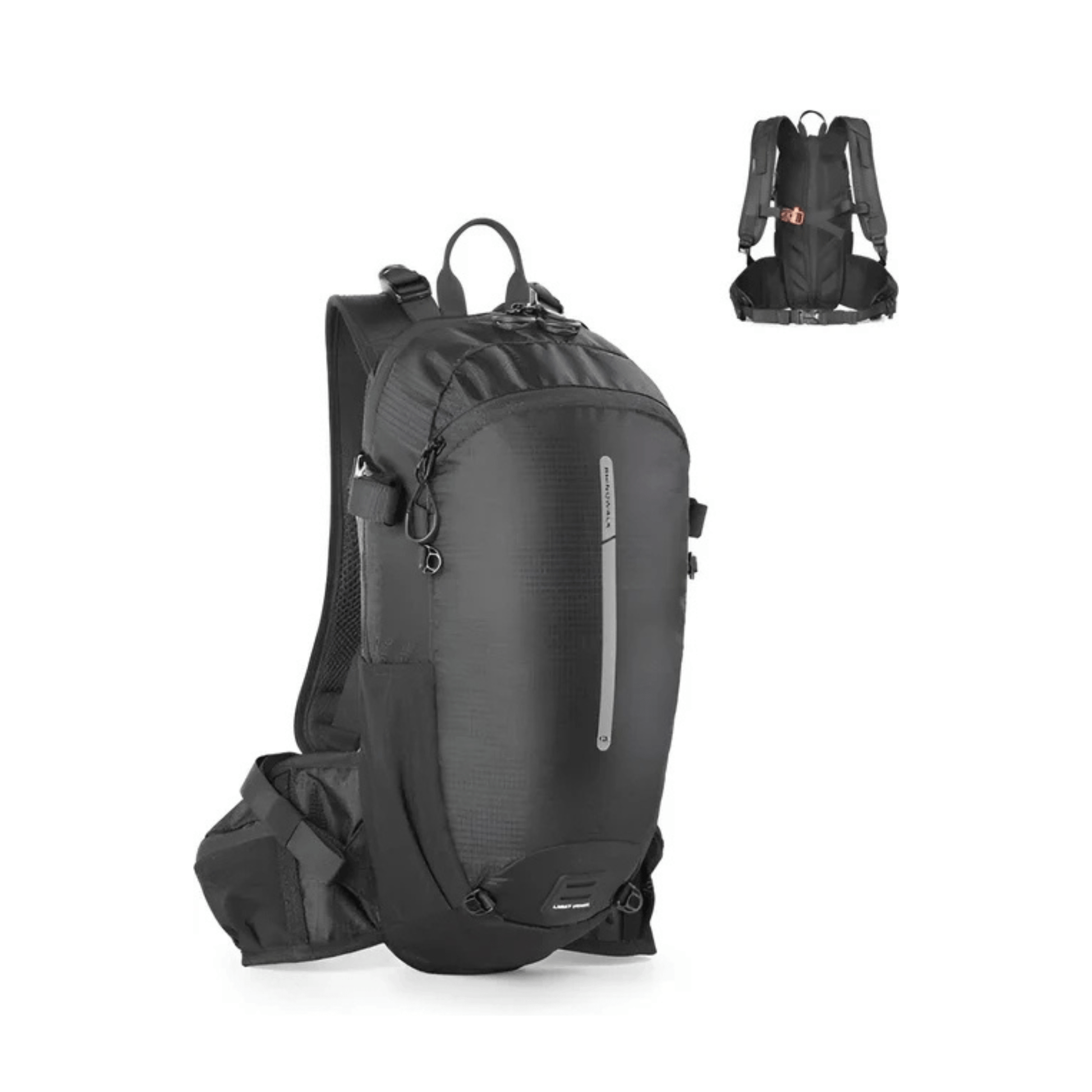 CarryQuest® - Wandel Rugzak 12L - Waterdicht - Backpack Fietsen - Waterzak - Zwart