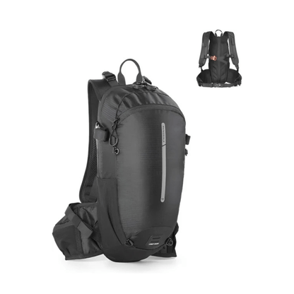 CarryQuest® - Wandel Rugzak 12L - Waterdicht - Backpack Fietsen - Waterzak - Zwart