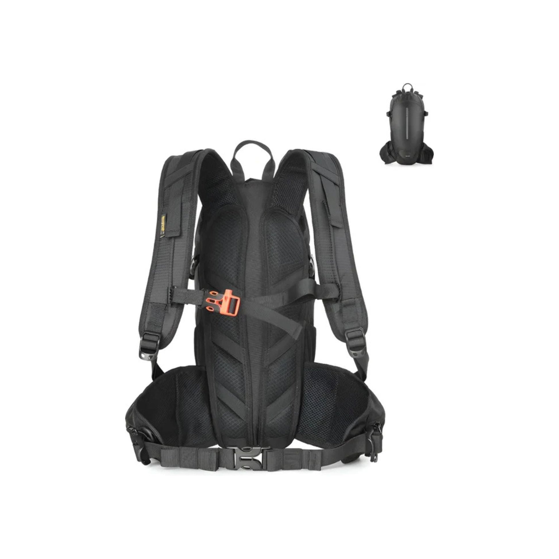 CarryQuest® - Wandel Rugzak 12L - Waterdicht - Backpack Fietsen - Waterzak - Zwart