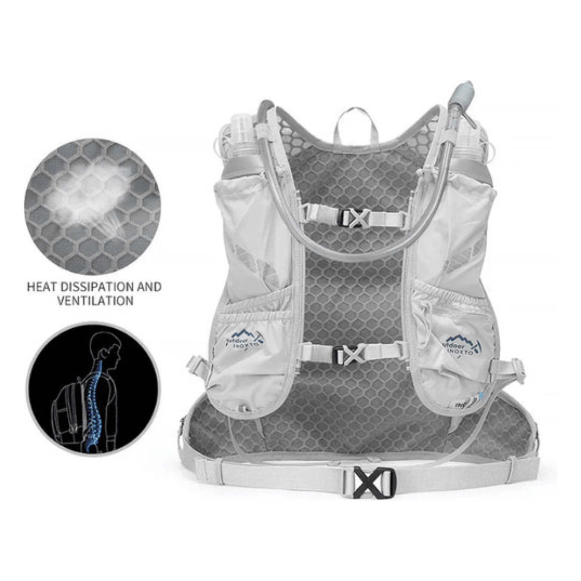 CarryQuest® - Waterdichte - Fietsrugzak - 10 Liter - Waterzak - Backpacks - Sport - Wandelen - Wit